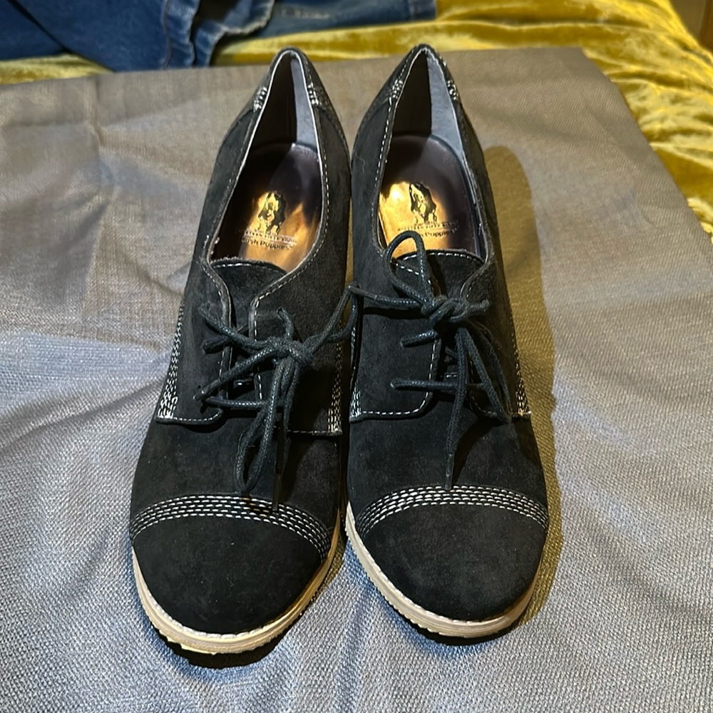 Hush Puppies leather high heels shoes